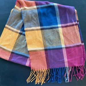 100%  cashmere multi color scarf